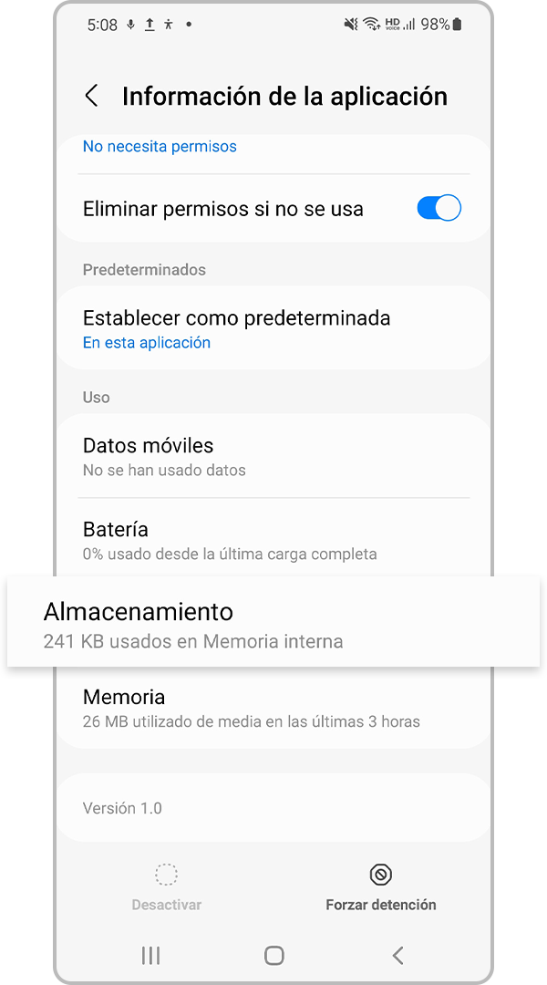 Almacenamiento de configuración USB