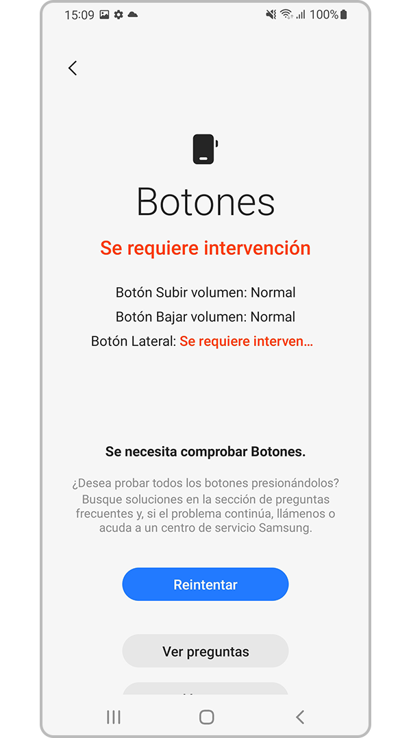 Visite el centro de servicio si se requiere alguna acción
