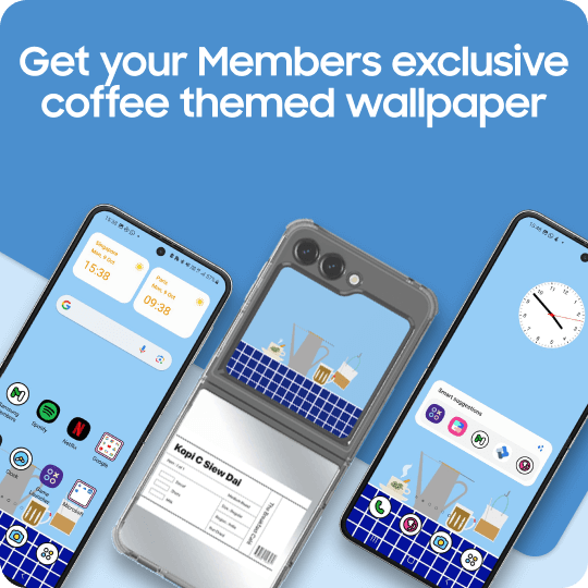 Download your free Members exclusive coffee themed mobile wallpaper