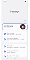 Selecting account settings