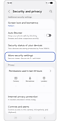 Selecting More security settings