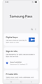 Viewing the Samsung Pass settings