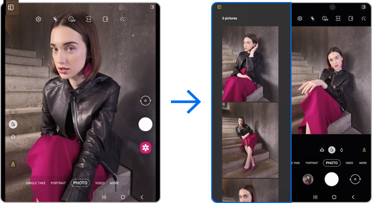 Galaxy Z Fold3 5G Capture View mode