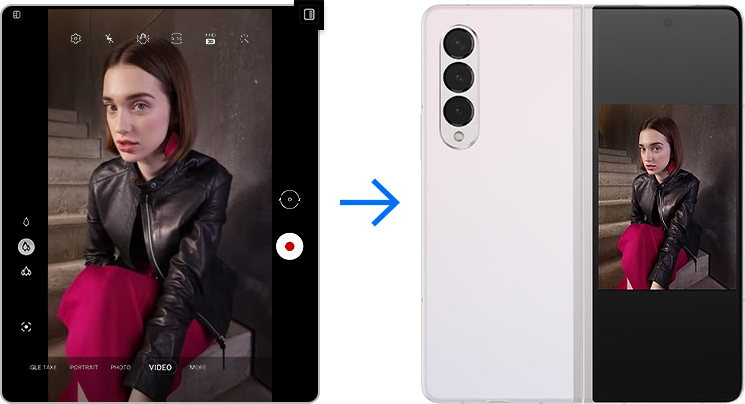 Galaxy Z Fold3 5G Cover screen preview