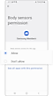Select allow or don't allow for app permissions