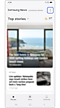 Displaying Samsung News page