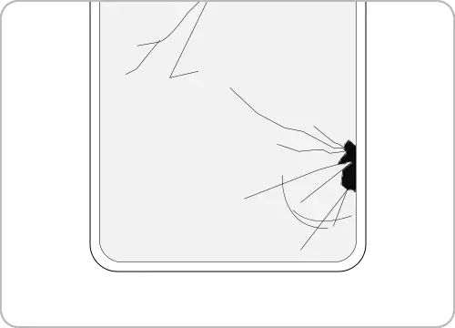Galaxy device cracked screen