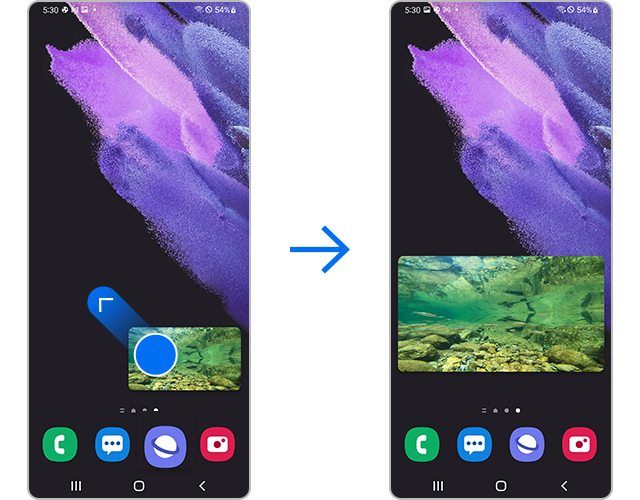 Change size and location of videos with enhanced PIP