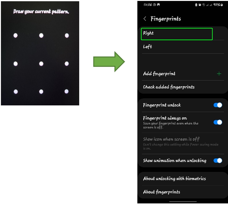 how remove fingerprint 2