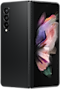 Galaxy Z Fold3 5G in Phantom Black, seen from the rear.