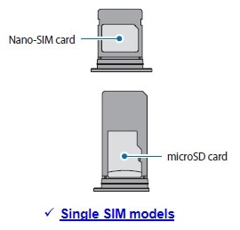 Galaxy A5/A7 2017: How to install the SIM or USIM card on Single SIM model