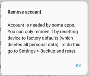 Galaxy S8/S8+: How to remove the Google account from the account settings?