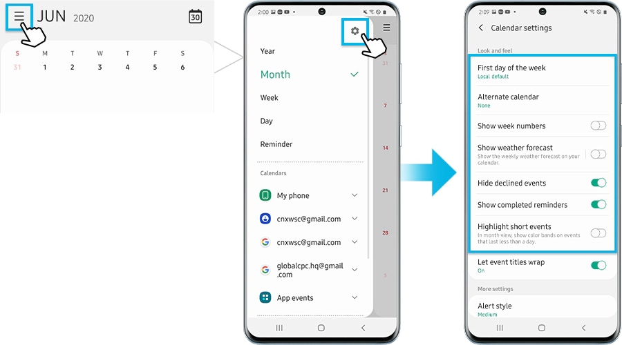 Getting started with calendar settings