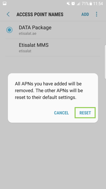 Smart Phone: How to setup the APN and how to reset it?