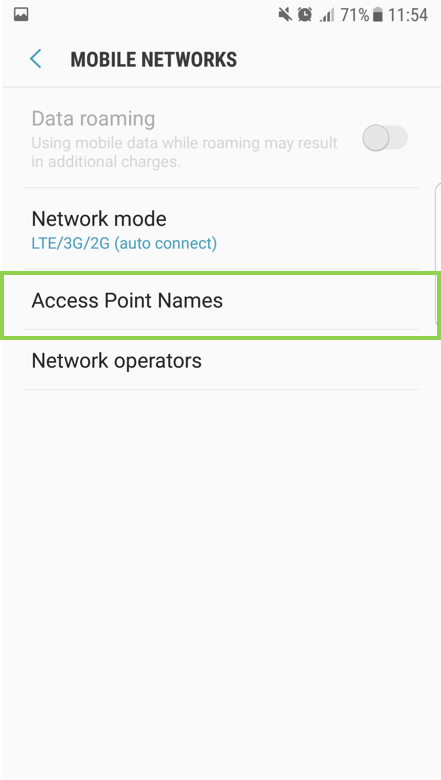 Smart Phone: How to setup the APN and how to reset it?