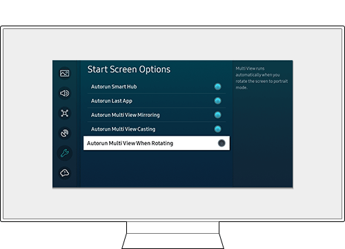 switch off the autorun multi view when rotating