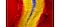 A torn piece of primary colored burlap material