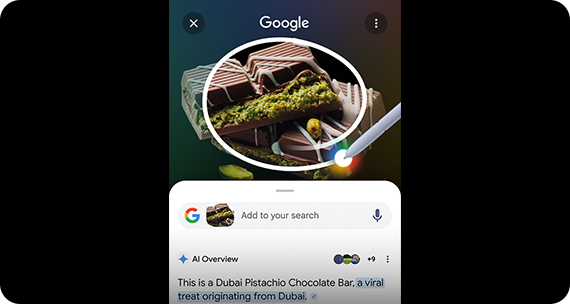 Smartfon Galaxy S25 z funkcją Circle to Search