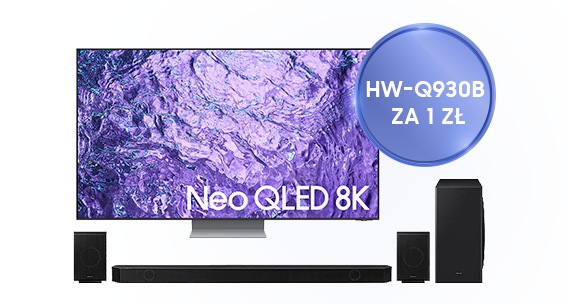 Wybierz telewizor Samsung NEO QLED 8K Excellence Line QE65QN700CTXXH i odbierz soundbar HW-Q930B za 1 zł