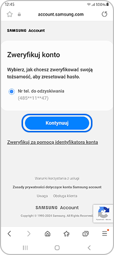 Zweryfikuj, czy to Ty i kontynuuj