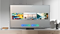 Ekran Samsung Smart TV wyświetlający interfejs z trzema propozycjami grafik oraz opcjami „Wygeneruj ponownie” i „Zacznij od nowa” – przykład