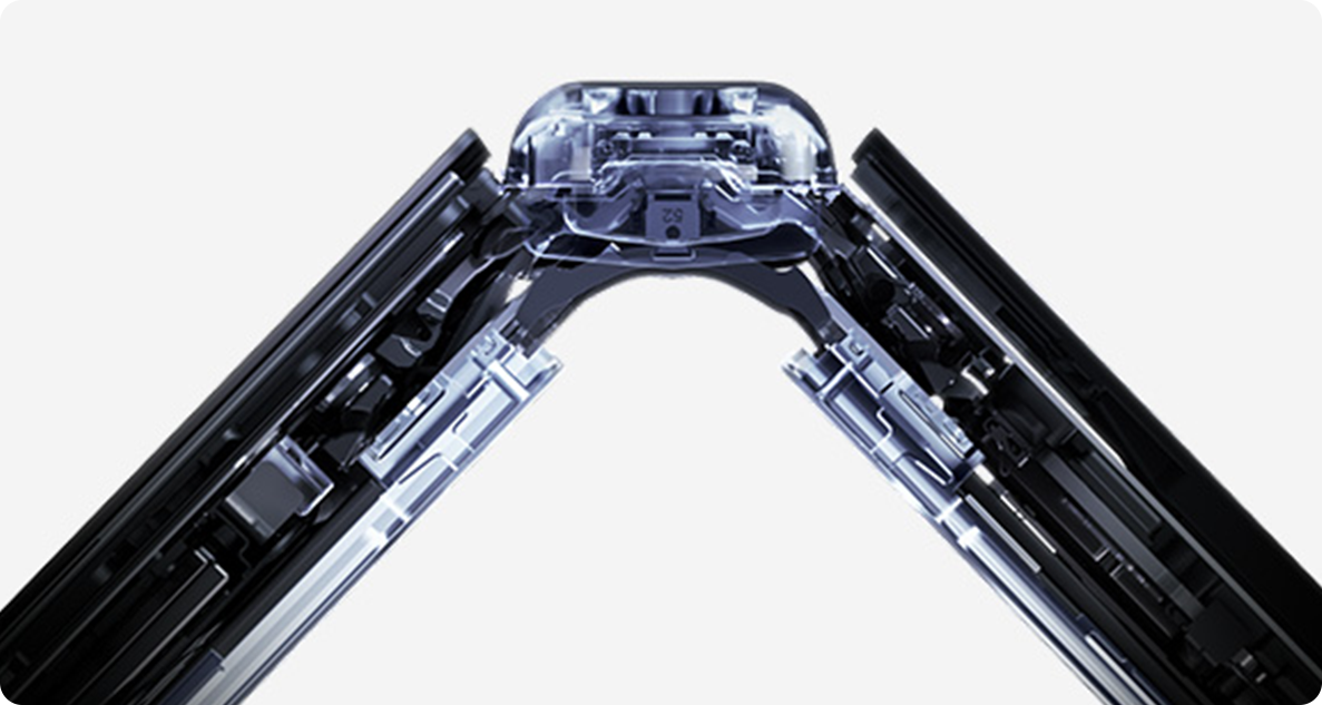 Zbliżenie na zawias Armor FlexHinge w smartfonie Samsung Galaxy Z Fold7 – trwała i nowoczesna konstrukcja
