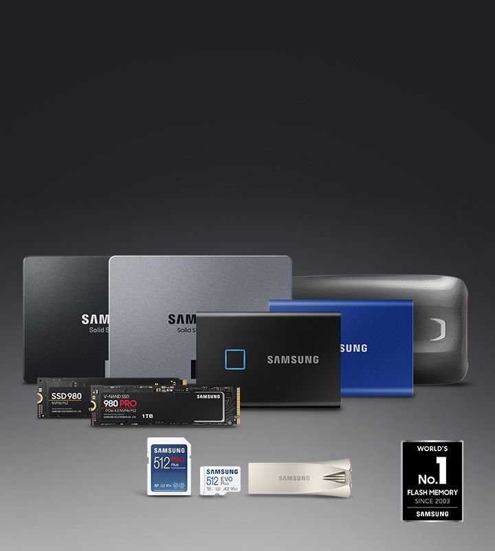 Nośniki danych - dyski SSD i przenośne dyski SSD, karty pamięci i inne. Sprawdz niezawodne i szybkie nośniki danych od Samsung