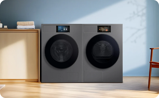 Dwie pralki Bespoke AI obok siebie
