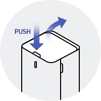 otwórz pojemnik na kurz stacji czyszczącej