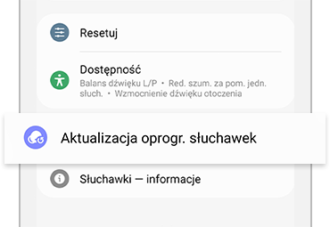 Aktualizacje oprogramowania w aplikacji Galaxy Wearable