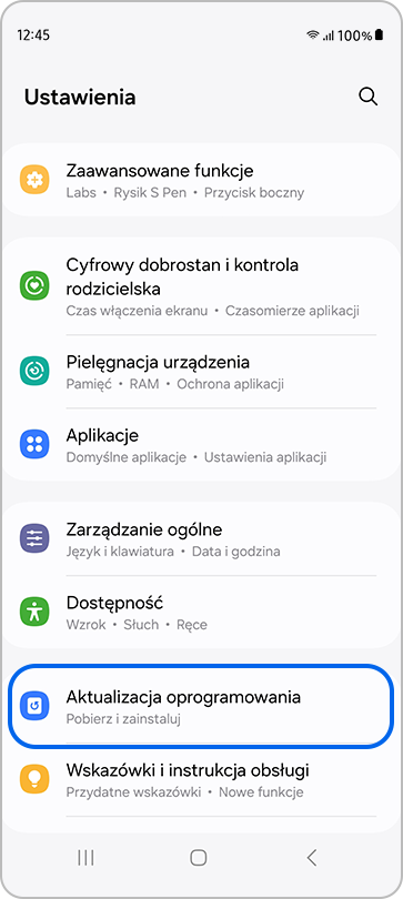 Przejdź do Ustawień > Aktualizacja oprogramowania