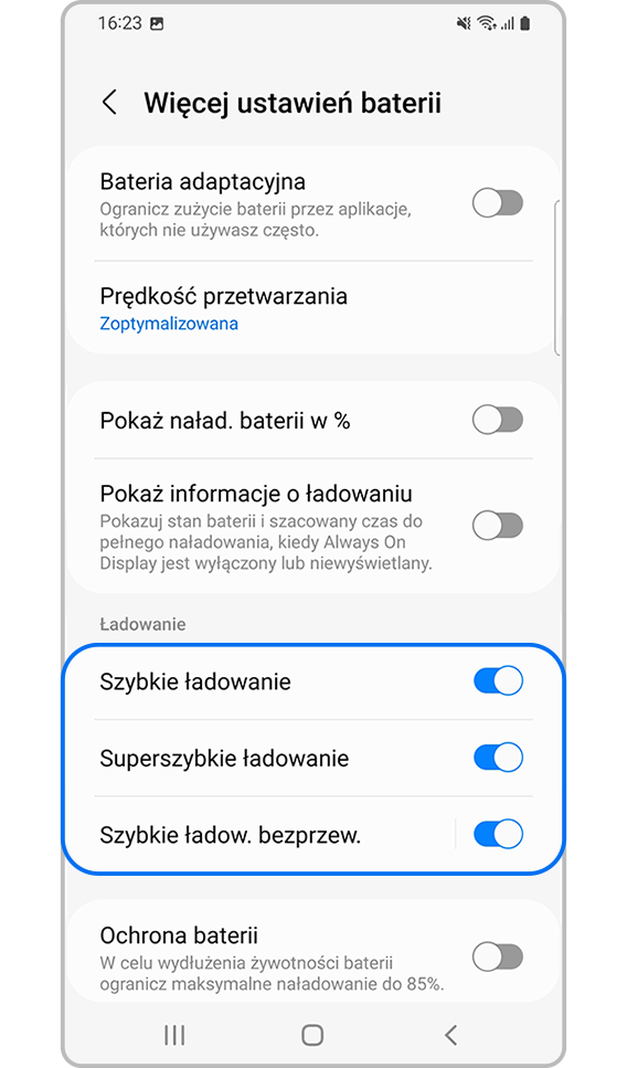 aktywacja szybkiego ładowania krok 4