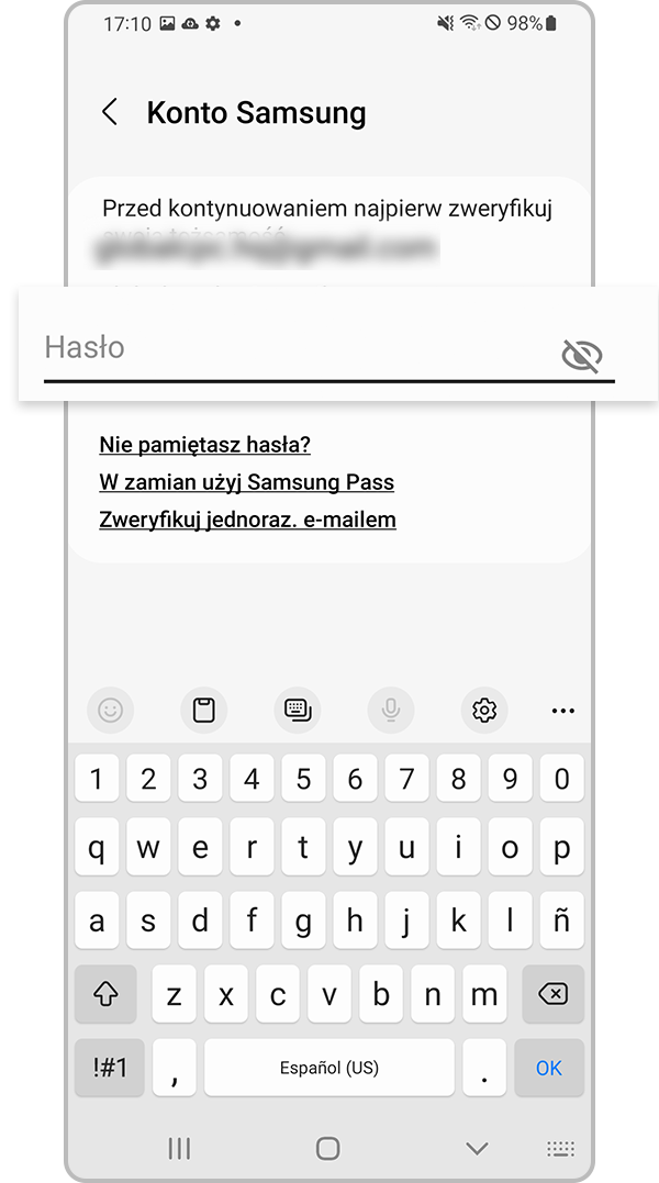 Wpisz hasło, aby potwierdzić swoją tożsamość