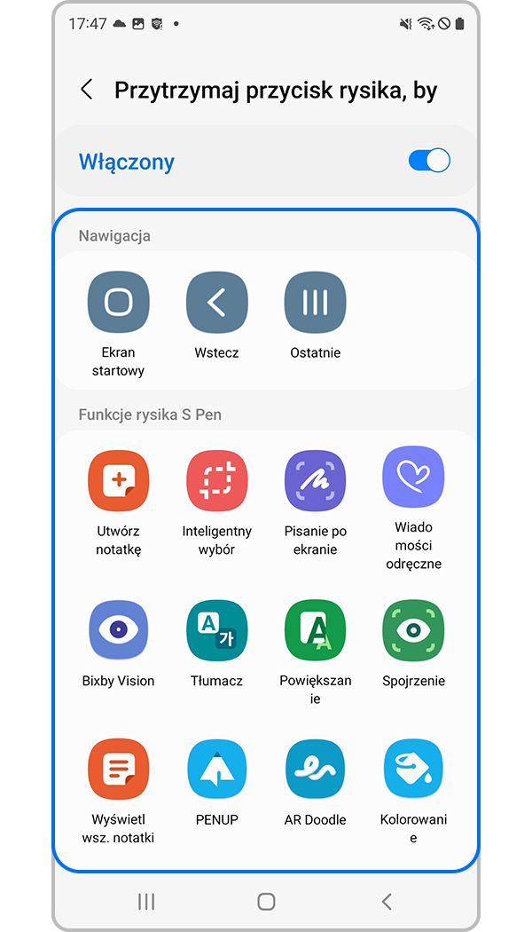 zmiana aplikacji s pen s22 krok 5