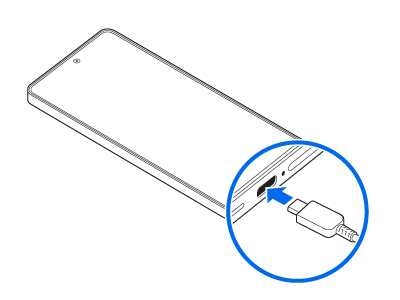 Podłączanie kabla USB do telefonu