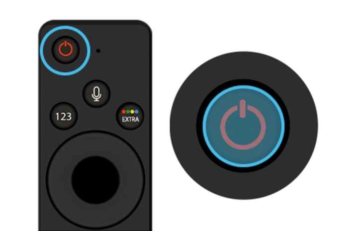 Przycisk zasilania na pilocie Samsung