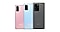 لقطات خلفية لهواتف Galaxy S20 بلون وردي كلاود و  Galaxy S20 + بلون أزرق كلاود و  Galaxy S20 Ultra بلون رمادي كوزميك وهي متداخلة مع بعضها البعض. يتم عرض المنتجات من جانب إلى آخر حيث S20 موجود في الأسفل جهة اليسار