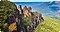 تكوين صخري طبيعي في Blue Mountains National Park في Australia.
