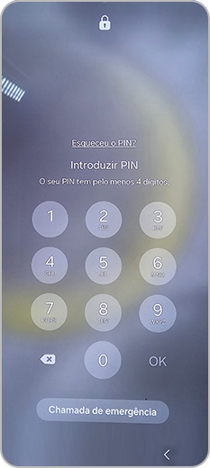 Toque em Esqueceu-se do PIN após cinco tentativas sem sucesso