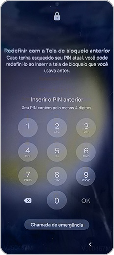 Repor com o bloqueio de ecrã anterior