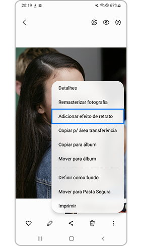 adicionar efeito de retrato