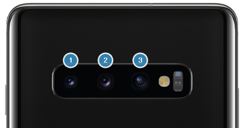 Câmara tripla traseira do Galaxy S10