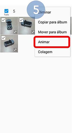 Selecione Animar