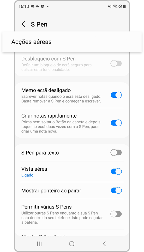 passo 3 de tirar fotografias com a s pen do s22