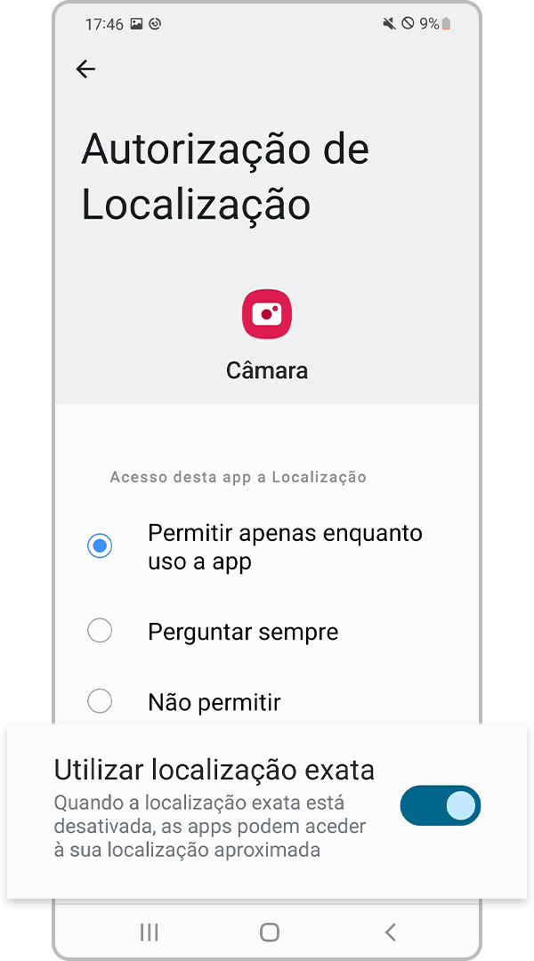 Ativar utilizar localização exata