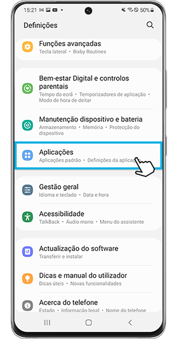 otimizar aplicações individuais para usar menos bateria