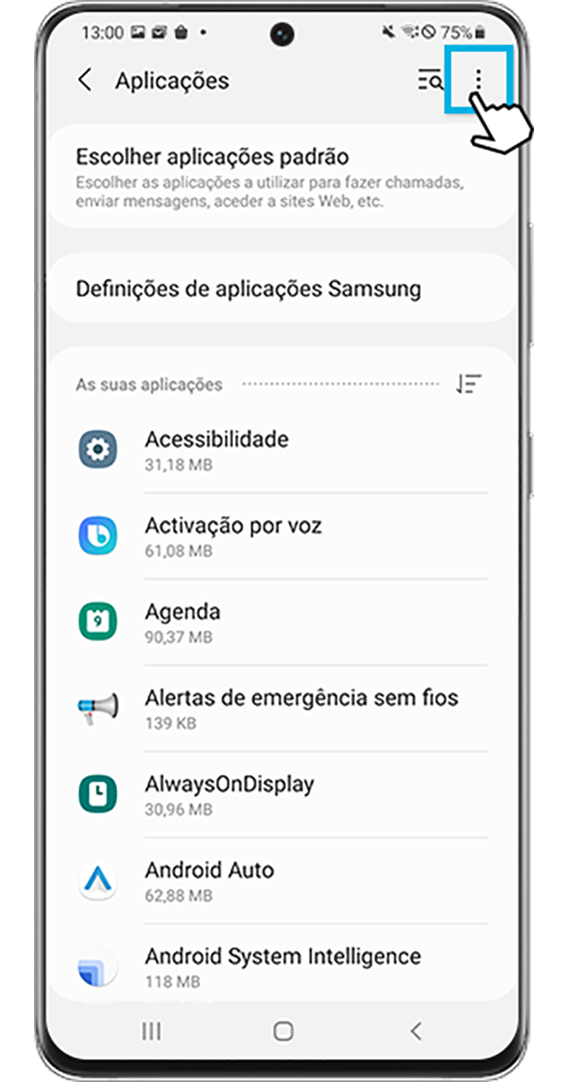 otimizar aplicações individuais para usar menos bateria-aplicações