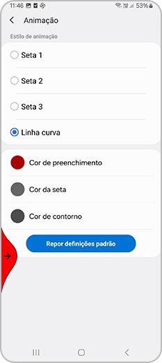 Um exemplo da nova alça vermelha