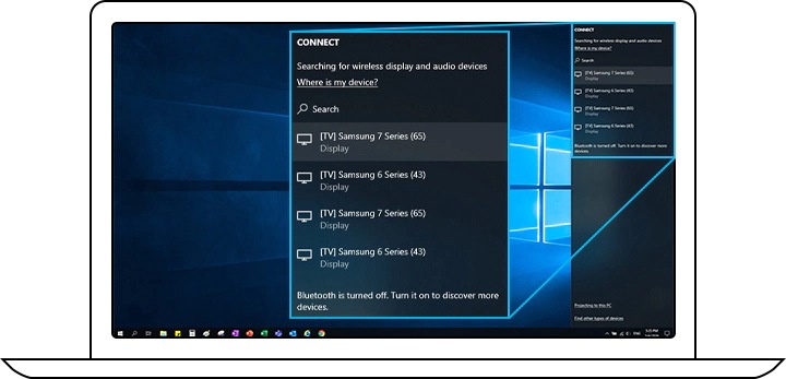 selecionar a tv no pc