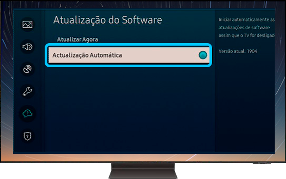 Atualização Automática selecionada